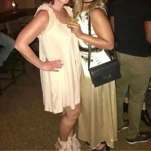 Vintage dress from Japan. Cotton/jersey with delicate ruching on bodice. - Picture 6 of 7